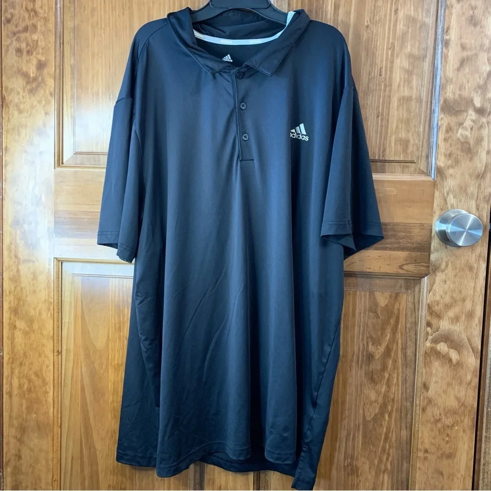 Adidas men's black short sleeve golf polo size 2XL